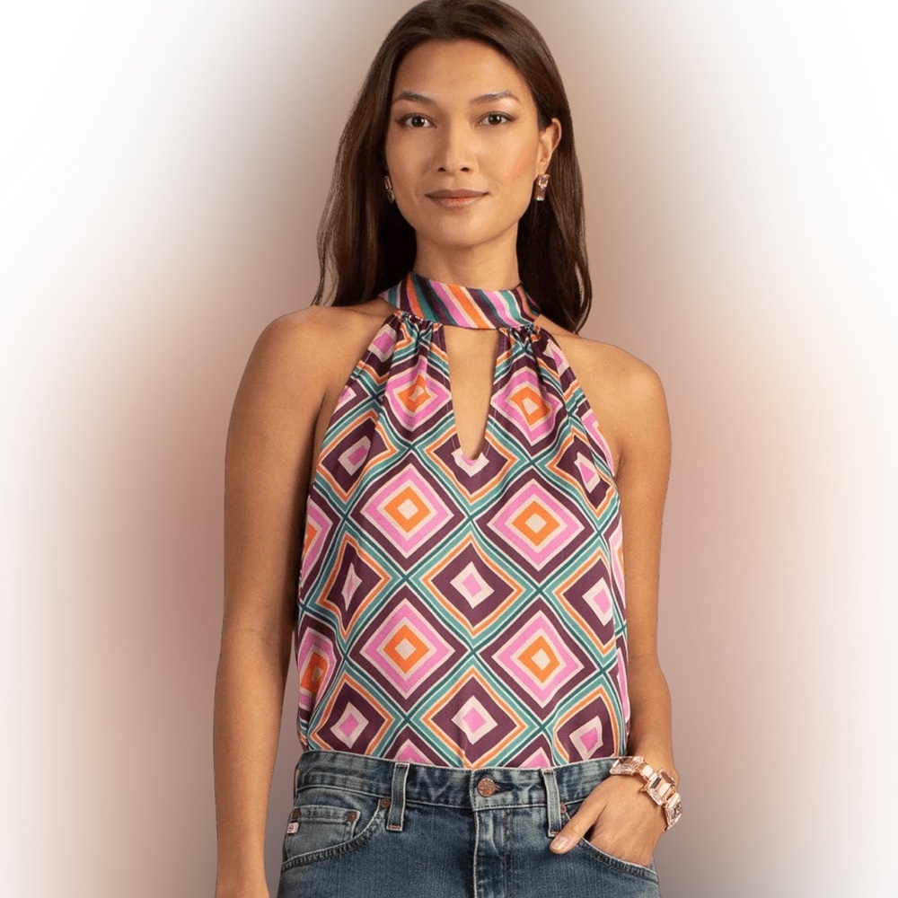 NWT TRINA TURK‎ HALTER TOP SIZE SMALL